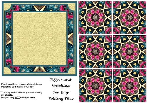 Topper & Matching Tea Bag Folding Tiles #5