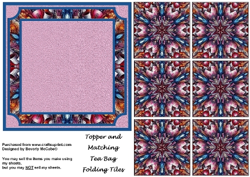 Topper & Matching Tea Bag Folding Tiles #6