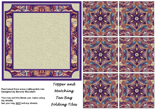 Topper & Matching Tea Bag Folding Tiles #7