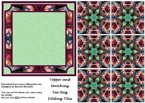Topper & Matching Tea Bag Folding Tiles #9