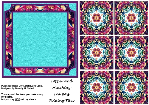 Topper & Matching Tea Bag Folding Tiles #10