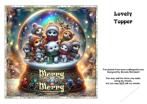Merry Merry Christmas Topper