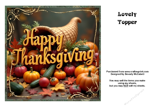 Happy Thanksgiving Topper