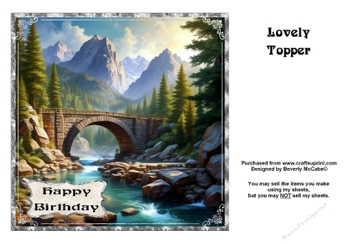 Happy Birthday Nature Topper