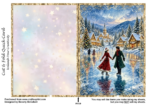 Christmas Skating Quick Card