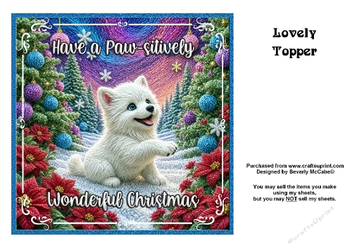 Adorable Puppy Christmas Topper