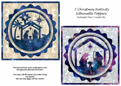 2 Nativity Silhouette Toppers #2