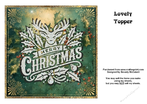 Lovely Merry Christmas Topper