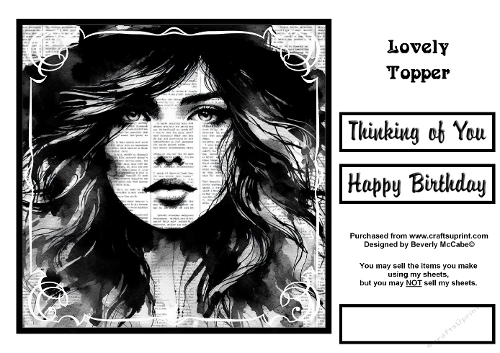 Black and White Topper