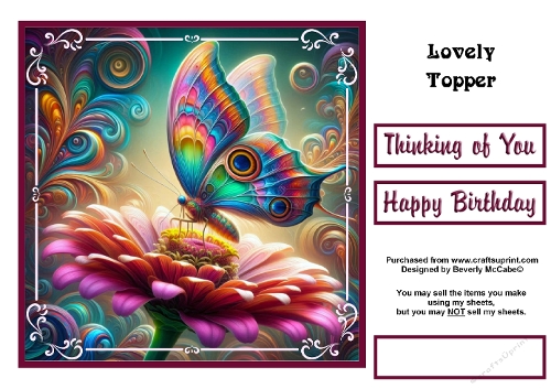 Lovely Butterfly Topper