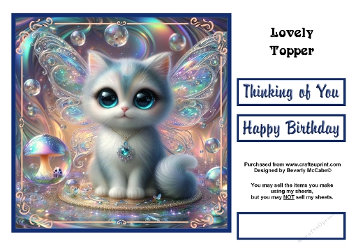 Lovely Kitten Fairy Topper
