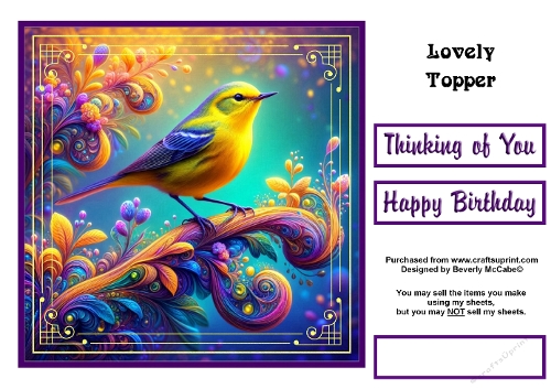 Yellow Warbler Topper