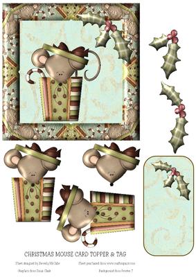 Christmas Mouse Topper & Tag