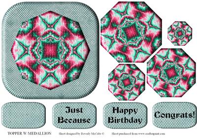 Turquoise & Rose Topper