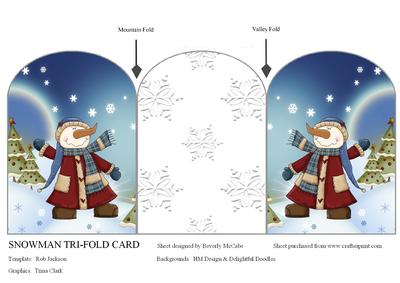 Snowman Tri-fold Card