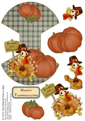 Humorous Thanksgiving Rocker Card