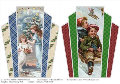 Two Vintage Christmas Toppers