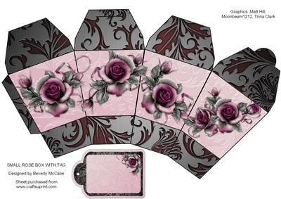 Vintage Roses Small Box & Tag