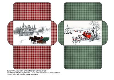 Two Gift Card / Money Envelopes #3