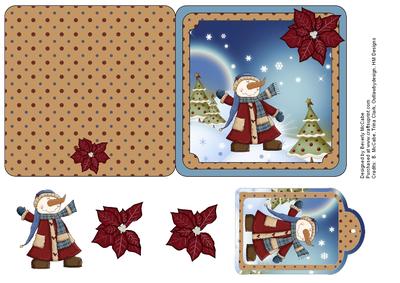 Snowman Christmas Card & Tag