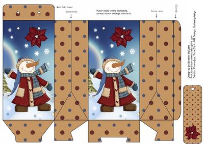 Snowman Pinch Bag & Tag