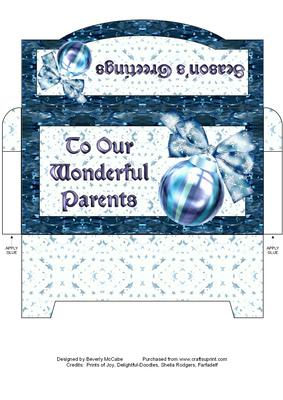 Blue Season's Greetings Money Wallet #1