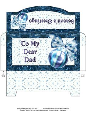 Blue Season's Greetings Money Wallet #6