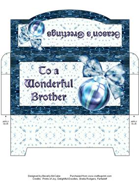 Blue Season's Greetings Money Wallet #8