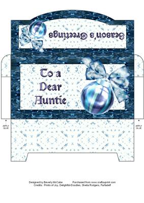 Blue Season's Greetings Money Wallet #9