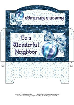 Blue Season's Greetings Money Wallet #13