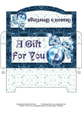 Blue Season's Greetings Money Wallet #14