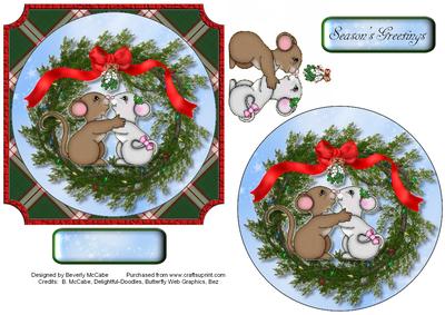 Mice & Mistletoe Holiday Topper