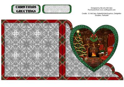 Cut & Fold Christmas Heart Card