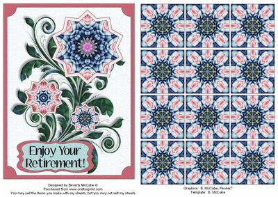 Enjoy Your Retirement Tea Bag Tile Bouquet