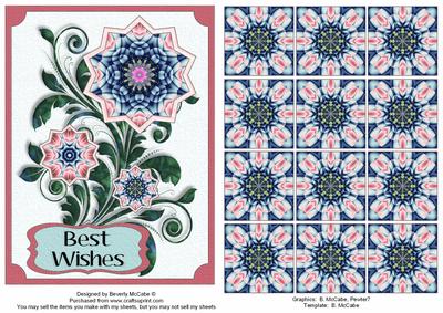 Best Wishes Tea Bag Tile Bouquet