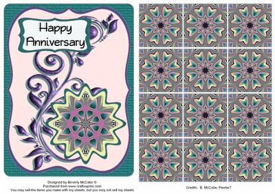 Happy Anniversary Tea Bag Floral