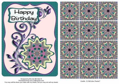Happy Birthday Tea Bag Floral