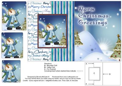 Merry Christmas Fold Back Card
