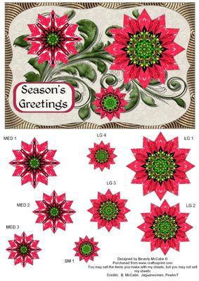 Season's Greetings Flower Stacker