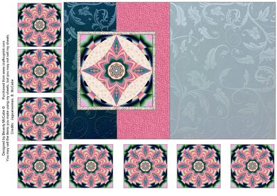 Fold Back Card with Tea Bag Tiles #1
