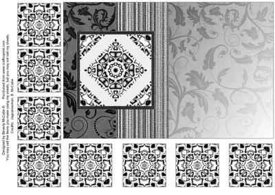 Fold Back Card with Tea Bag Tiles #2