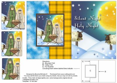 Silent Night Fold Back Card