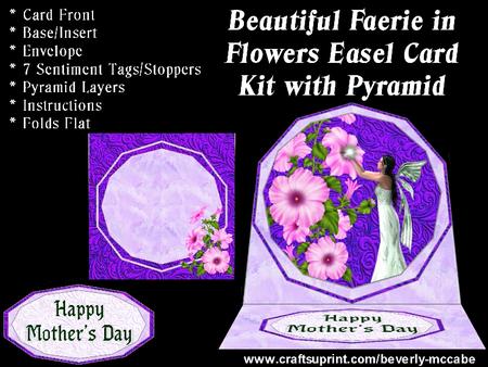 Faerie in Flowers Easel Card Kit W/ Pyramid
