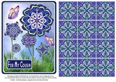 For My Cousin Floral & Tea Bag Tiles