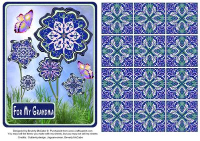 For My Grandma Floral & Tea Bag Tiles