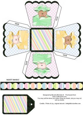 Sweet Baby Shower Treat Basket & Tag
