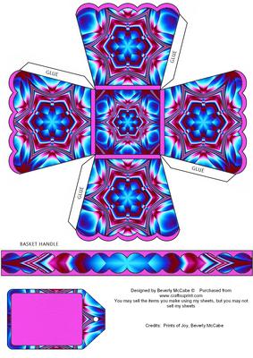 Kaleidoscope Treat Basket & Tag #2