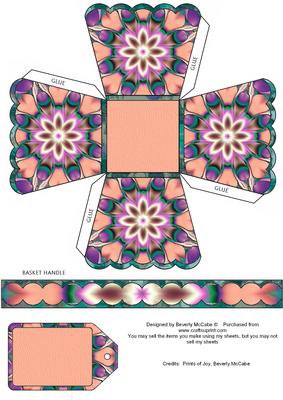 Kaleidoscope Treat Basket & Tag #3