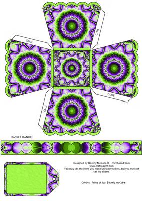 Kaleidoscope Treat Basket & Tag #4