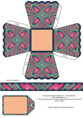 Kaleidoscope Treat Basket & Tag #5